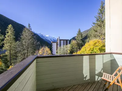 Privater Balkon mit Blick auf den Mont Blanc