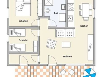 Appartement für 6 Personen (75 m²) in Arrach-Kummersdorf 8/10