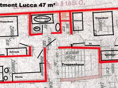 Grundriss Apartment Lucca