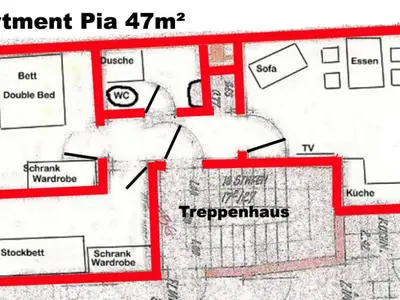 Grundriss Apartment Pia