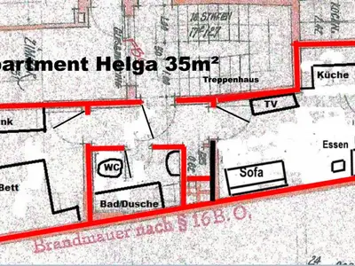 Grundriss Apartment Helga