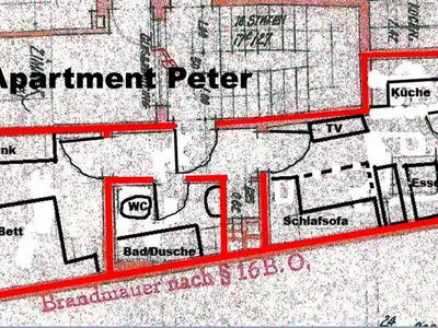 Grundriss Apartment Peter