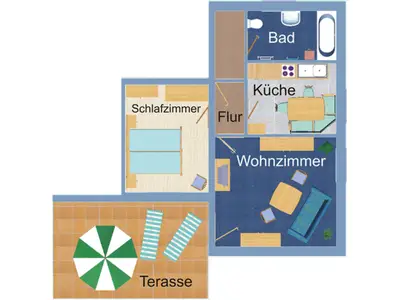Appartement für 2 Personen in Bad Birnbach 9/9