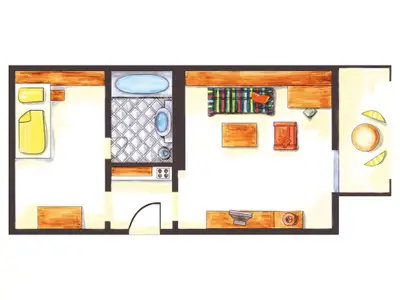 Appartement für 1 Person (40 m²) in Bad Birnbach 2/2