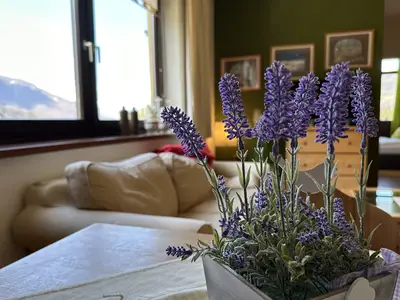 Wohnzimmer im Wohlfühlapartment Dachsteinblick