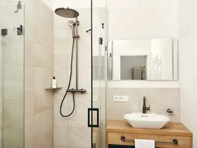 Badezimmer im Penthouse Apartment