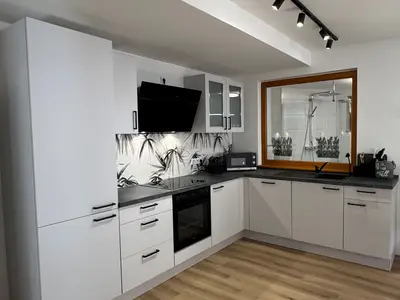 Apartment Auszeit Taubertal Einbauküche