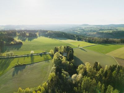 Aus der Vogelperspektive mit Blick in die Ferne