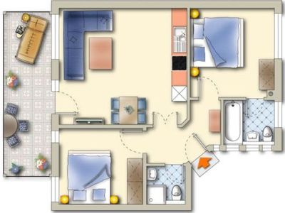 Appartement für 5 Personen (68 m²) in Binz (Ostseebad) 5/10