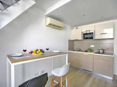 Küche und Essbereich