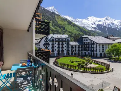 Privater Balkon mit spektakulärem Blick auf den Mont Blanc