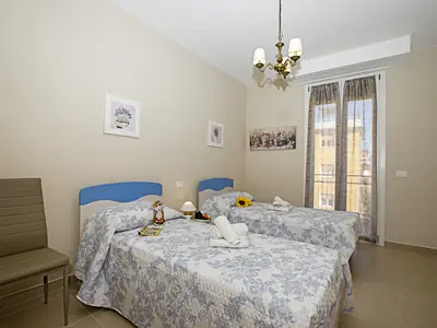 Das zweite Schlafzimmer mit 2 Einzelbetten