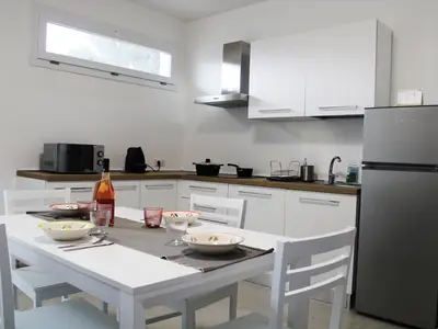 Küche und Essbereich