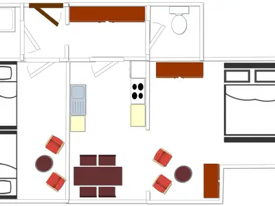 Grundriss Ferienwohnung Gosaukamm
