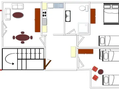 Grundriss Ferienwohnung Gamsfeld