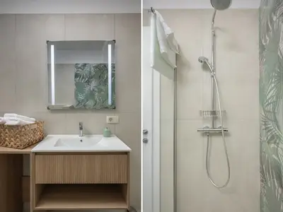 Badezimmer mit Dusche