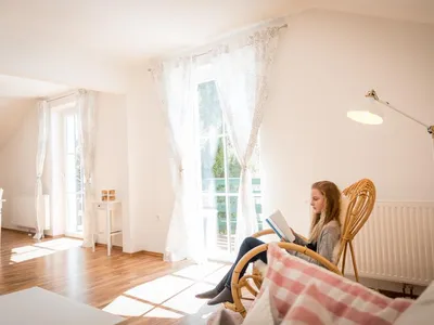 Wohnzimmer im Ferienhaus Weitental