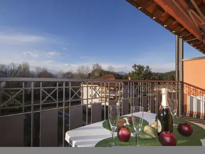 Ausblick von dem privaten Balkon