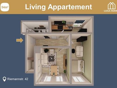 Appartement für 4 Personen (55 m²) in Leipzig 6/8