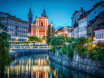 Ljubljana bei Nacht