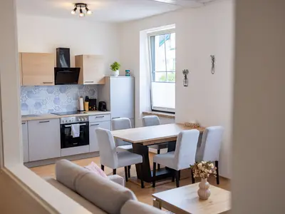 Steinmetz-Haus "Appartement Stadtblick" - Wohnzimmer/Küche