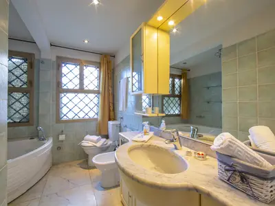 Blick in das Badezimmer im Erdgeschoss