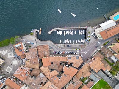 Drohne Foto Menaggio Küste Eigenschaft Lage Dach