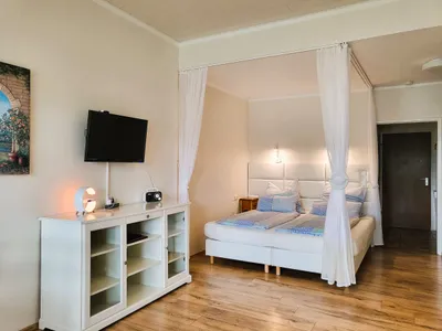 Wohn und Schlafbereich der Ferienwohnung