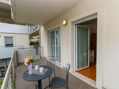 Der Balkon der Zimmer