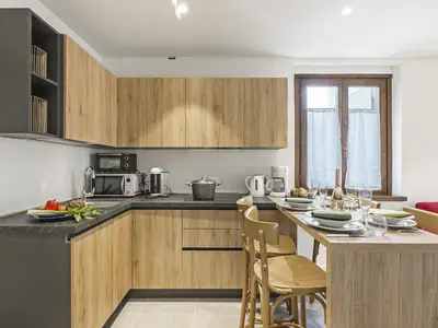 Küche und Essbereich