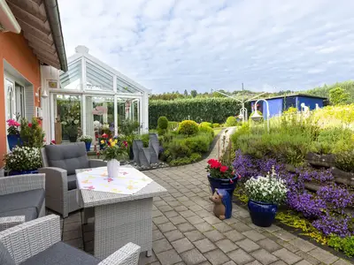 Ferienwohnung Dachgeschoss: Terrasse