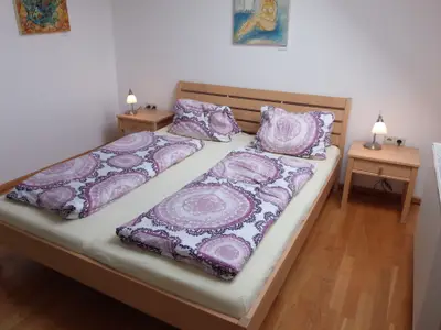 Terrassenblick Schlafzimmer