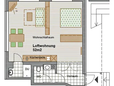 Loft Appartement Grundriss