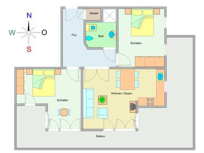 Appartement für 6 Personen (88 m²) in Ostseebad Kühlungsborn 3/10