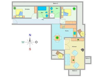 Appartement für 4 Personen (90 m²) in Ostseebad Kühlungsborn 3/10