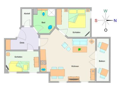 Appartement für 4 Personen (58 m²) in Ostseebad Kühlungsborn 3/10