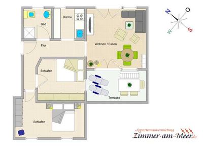 Appartement für 4 Personen (55 m²) in Ostseebad Kühlungsborn 3/10