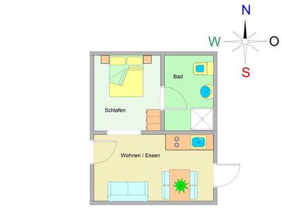 Appartement für 3 Personen (27 m²) in Ostseebad Kühlungsborn 3/10