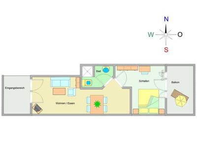 Appartement für 2 Personen (48 m²) in Ostseebad Kühlungsborn 3/10