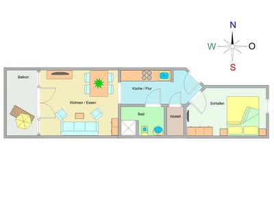 Appartement für 4 Personen (53 m²) in Ostseebad Kühlungsborn 3/10