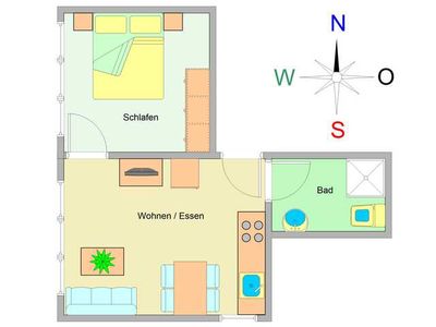 Appartement für 3 Personen (40 m²) in Ostseebad Kühlungsborn 3/10