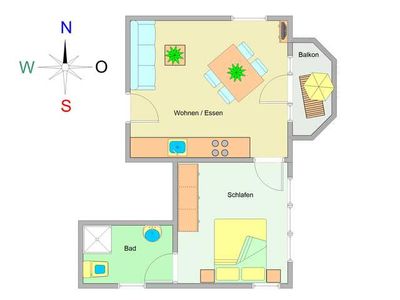Appartement für 3 Personen (50 m²) in Ostseebad Kühlungsborn 3/10