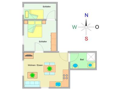 Appartement für 3 Personen (50 m²) in Ostseebad Kühlungsborn 3/10