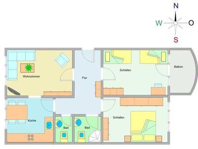 Appartement für 6 Personen (80 m²) in Ostseebad Kühlungsborn 3/10