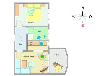 Appartement für 4 Personen (50 m²) in Ostseebad Kühlungsborn 3/10