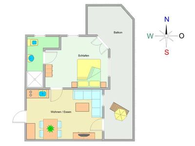 Appartement für 4 Personen (45 m²) in Ostseebad Kühlungsborn 3/10