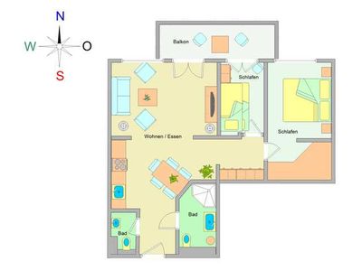 Appartement für 4 Personen (55 m²) in Ostseebad Kühlungsborn 3/10