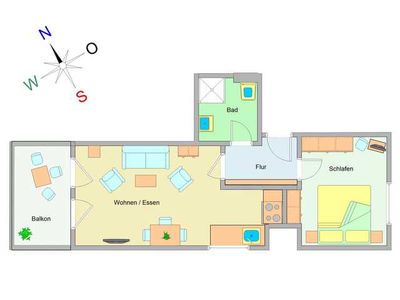 Appartement für 3 Personen (51 m²) in Ostseebad Kühlungsborn 3/10