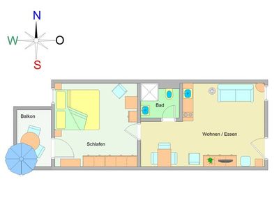 Appartement für 3 Personen (36 m²) in Ostseebad Kühlungsborn 3/10