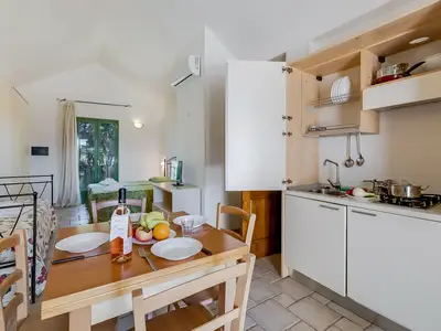 Küche und Essbereich